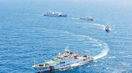 中國海警局劃歸武警後首次巡航釣島