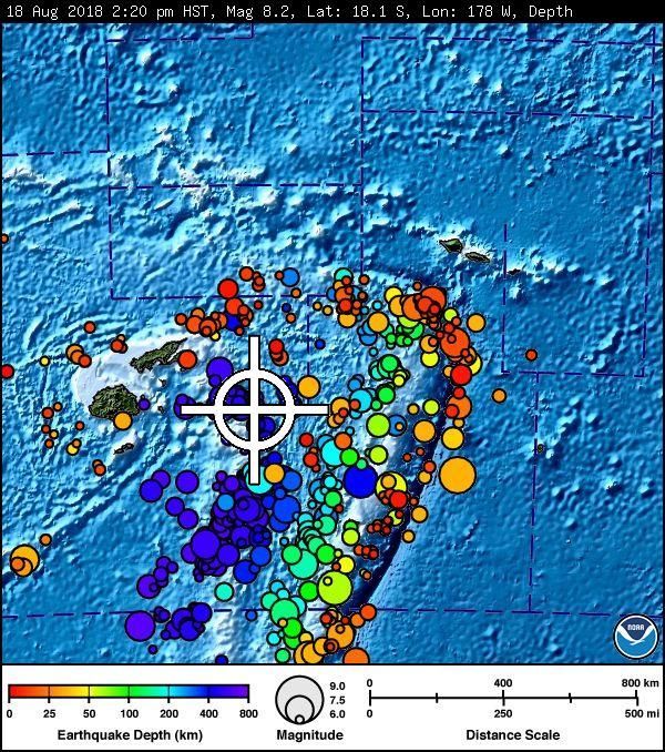 斐濟以東海域8.2級地震
