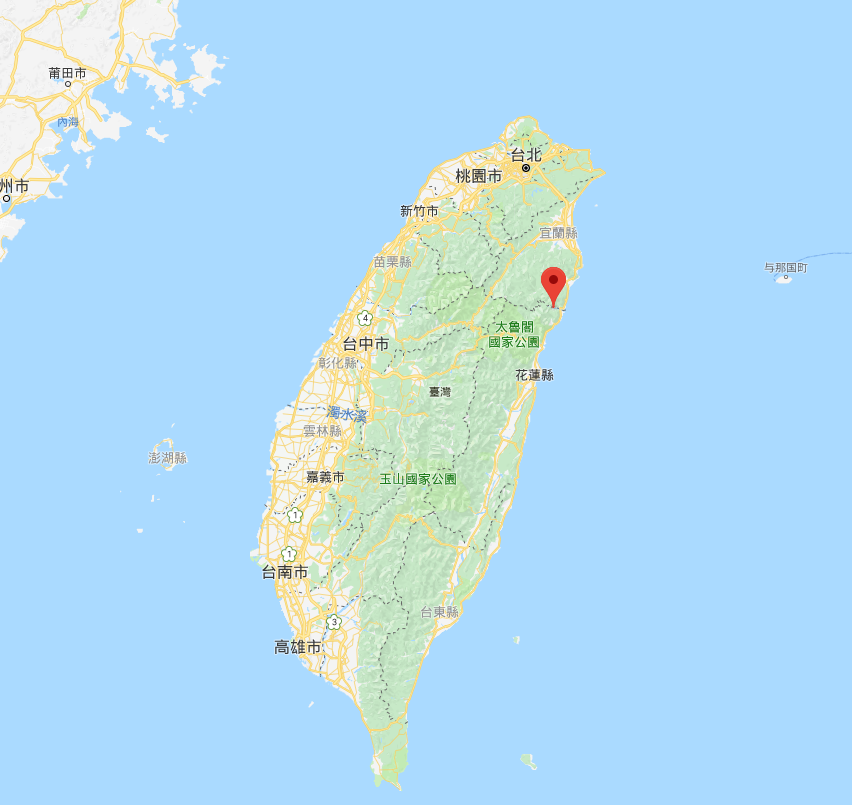 台灣花蓮發生4.2級地震