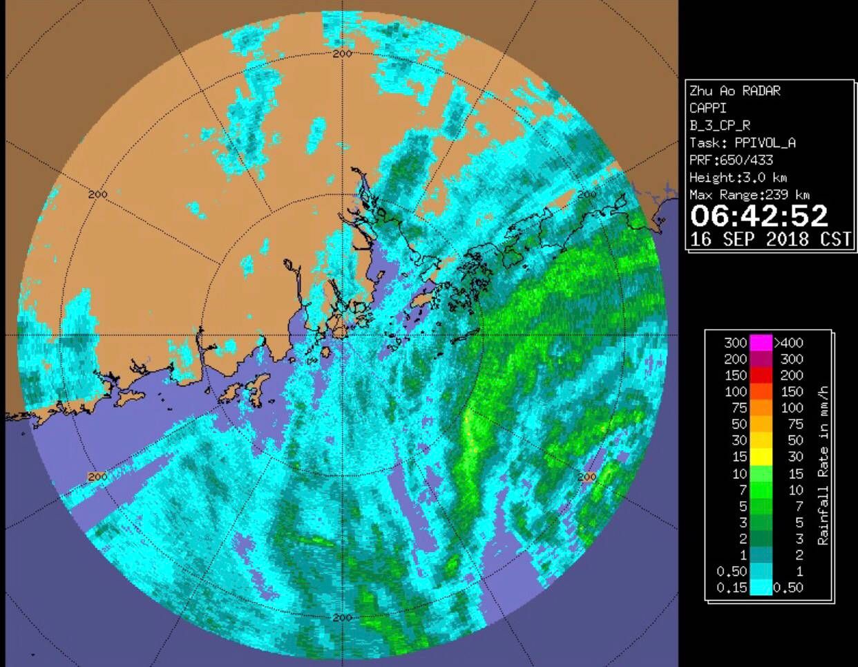 本澳早上​9時將改掛九號風球