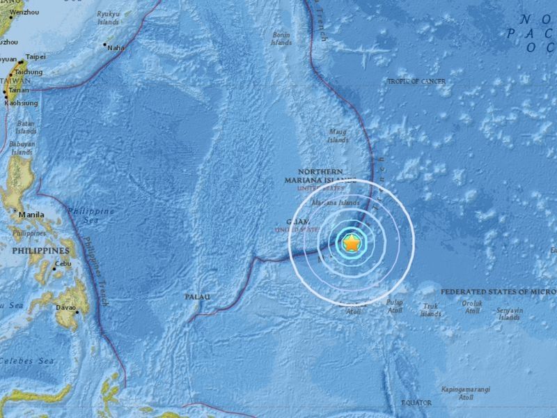 ​關島發生6.4級淺層地震