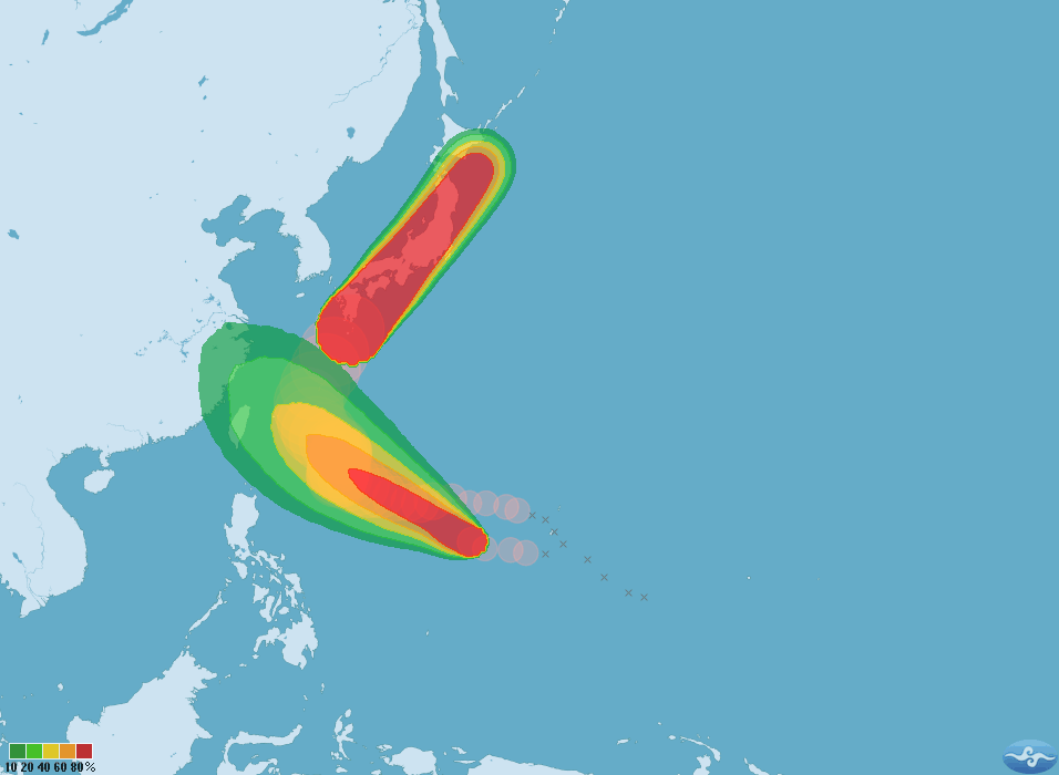 熱帶風暴「康妮」趨向台灣以東海面