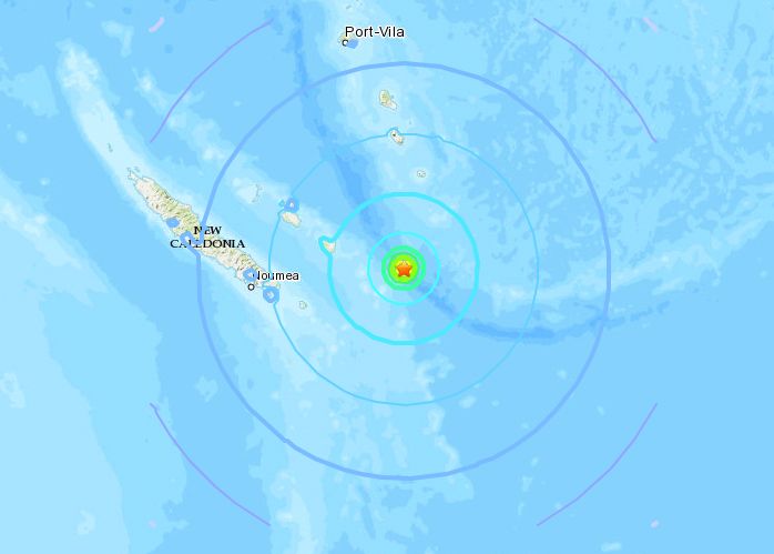 南太平洋法屬島嶼兩次6級以上地震