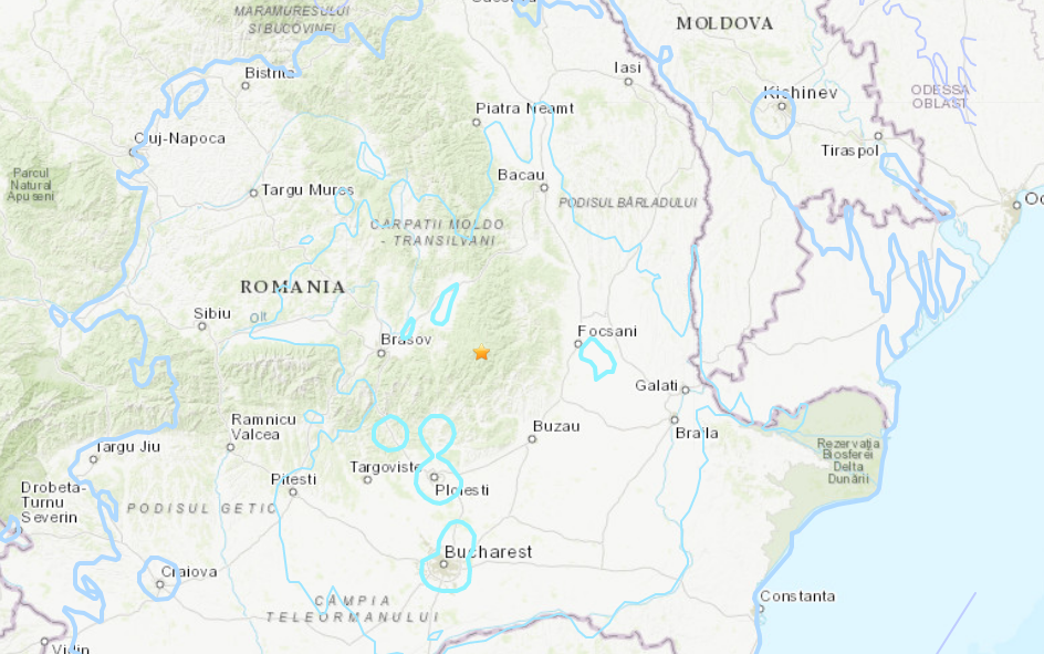 羅馬尼亞東部發生5.8級地震