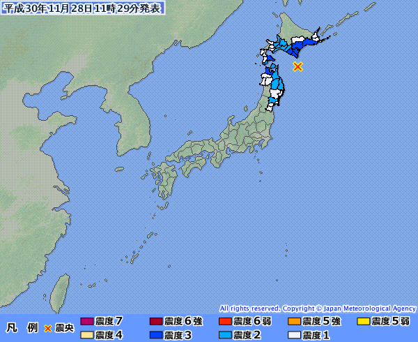 日本北海道近海5.9級地震