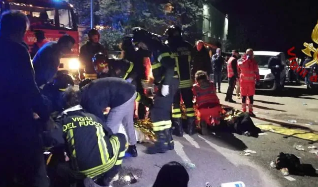 意大利夜店爆人踩人 6死120傷