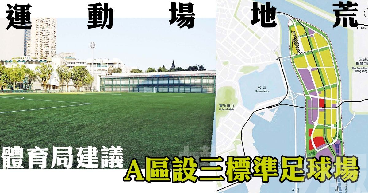 體育局建議A區設三標準足球場