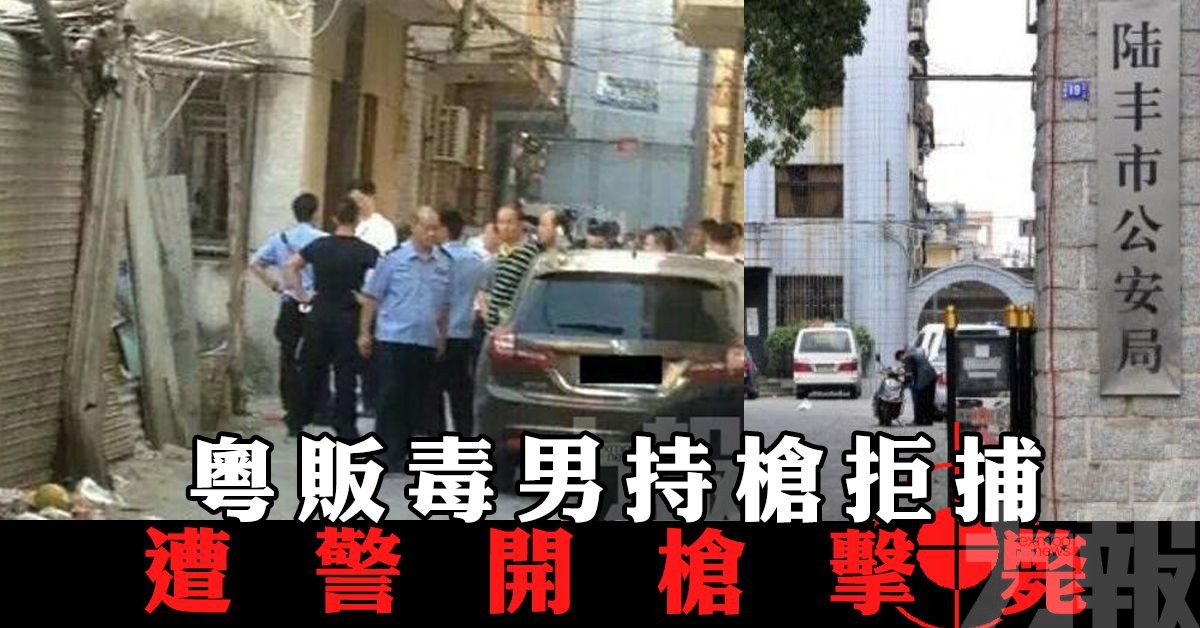 粵販毒男持槍拒捕 遭警開槍擊斃