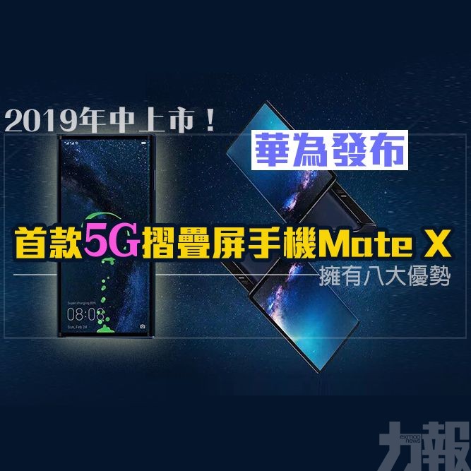 華為發布首款5G摺疊屏手機Mate X