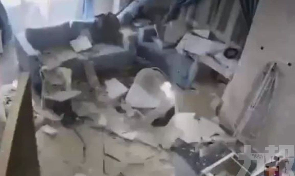 科威特機警保姆抱嬰逃 天花板秒崩塌