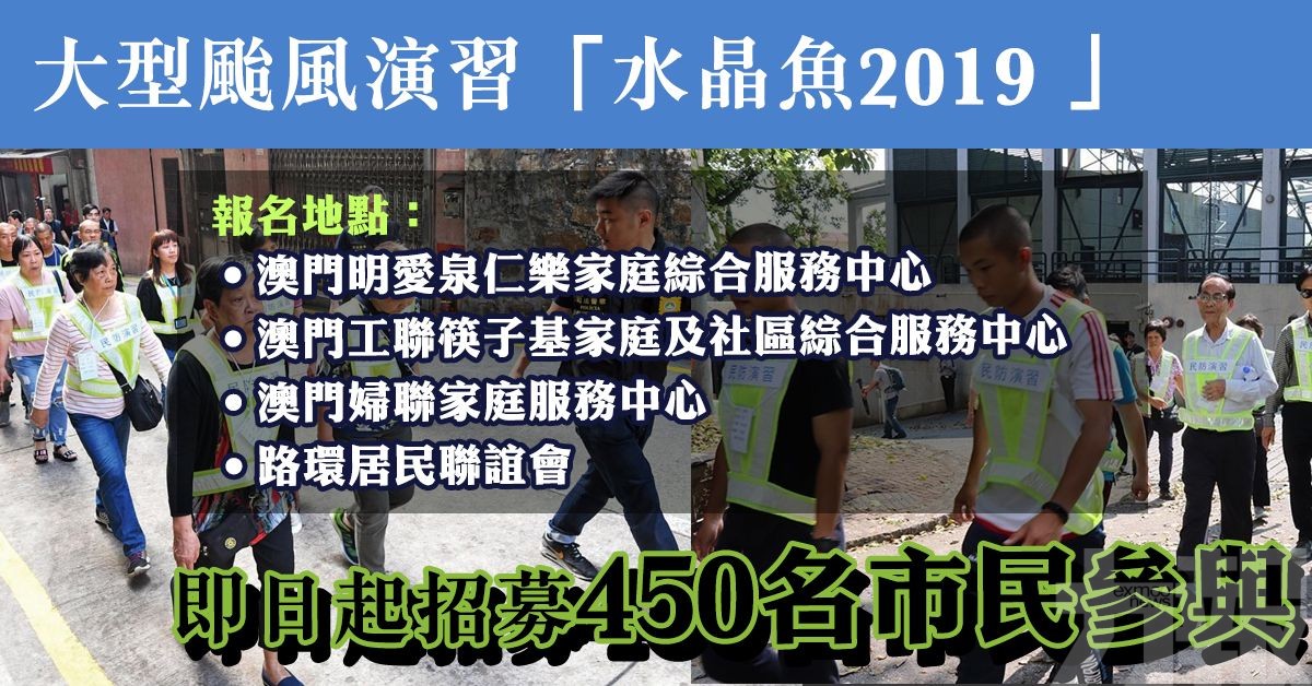 即日起招募450名市民參與