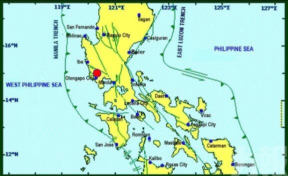 菲律賓三描禮士省5.7級地震