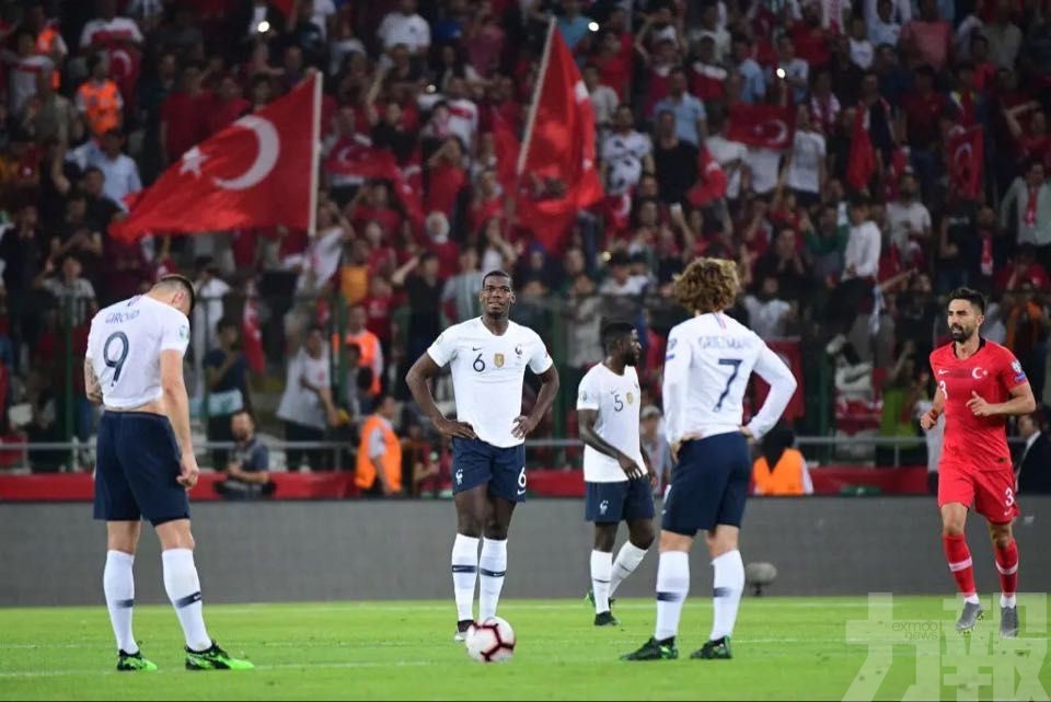 世盃冠軍法國爆冷0:2負土耳其