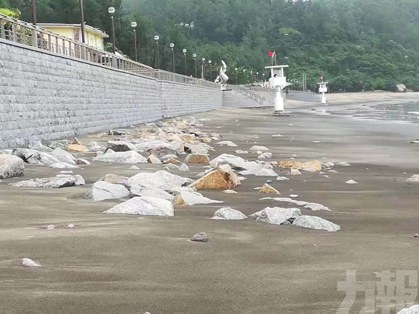 黑沙及竹灣因颱風出現海沙流失