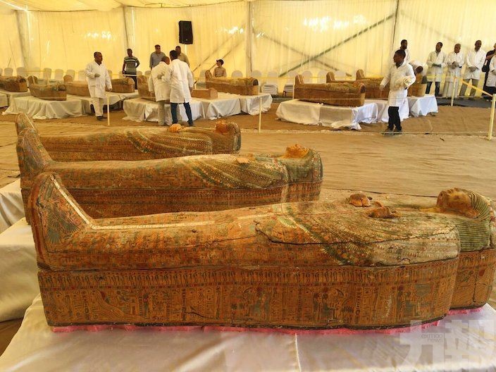 埃及出土30具近3千年古棺