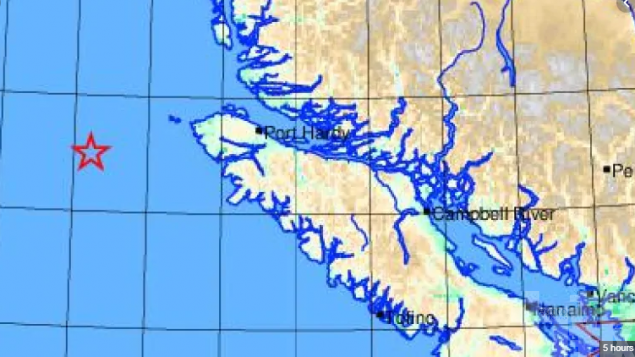 加拿大溫哥華島外海4小時4連震