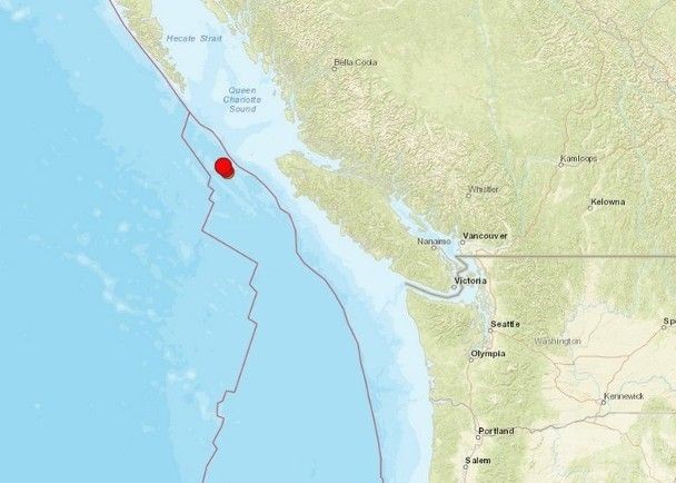 加拿大溫哥華島外海4小時4連震