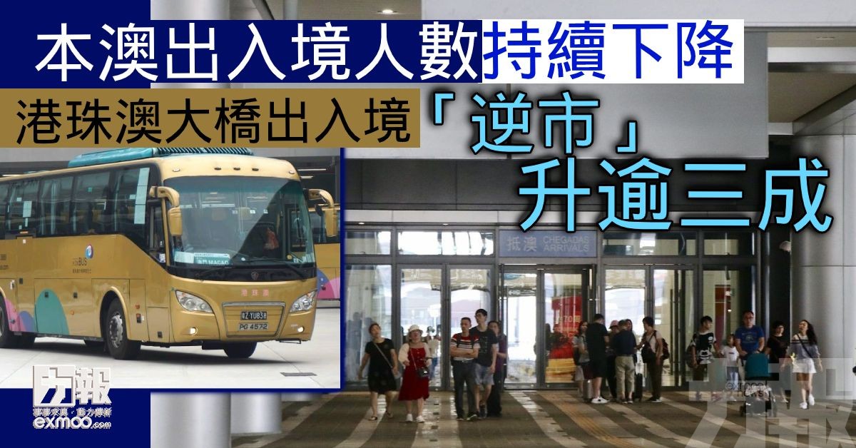 港珠澳大橋出入境「逆市」升逾三成