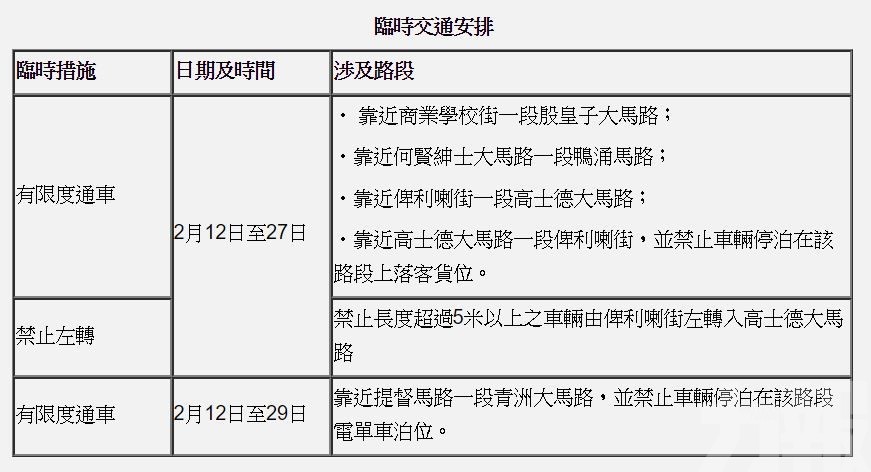 四道路明起有限道通車