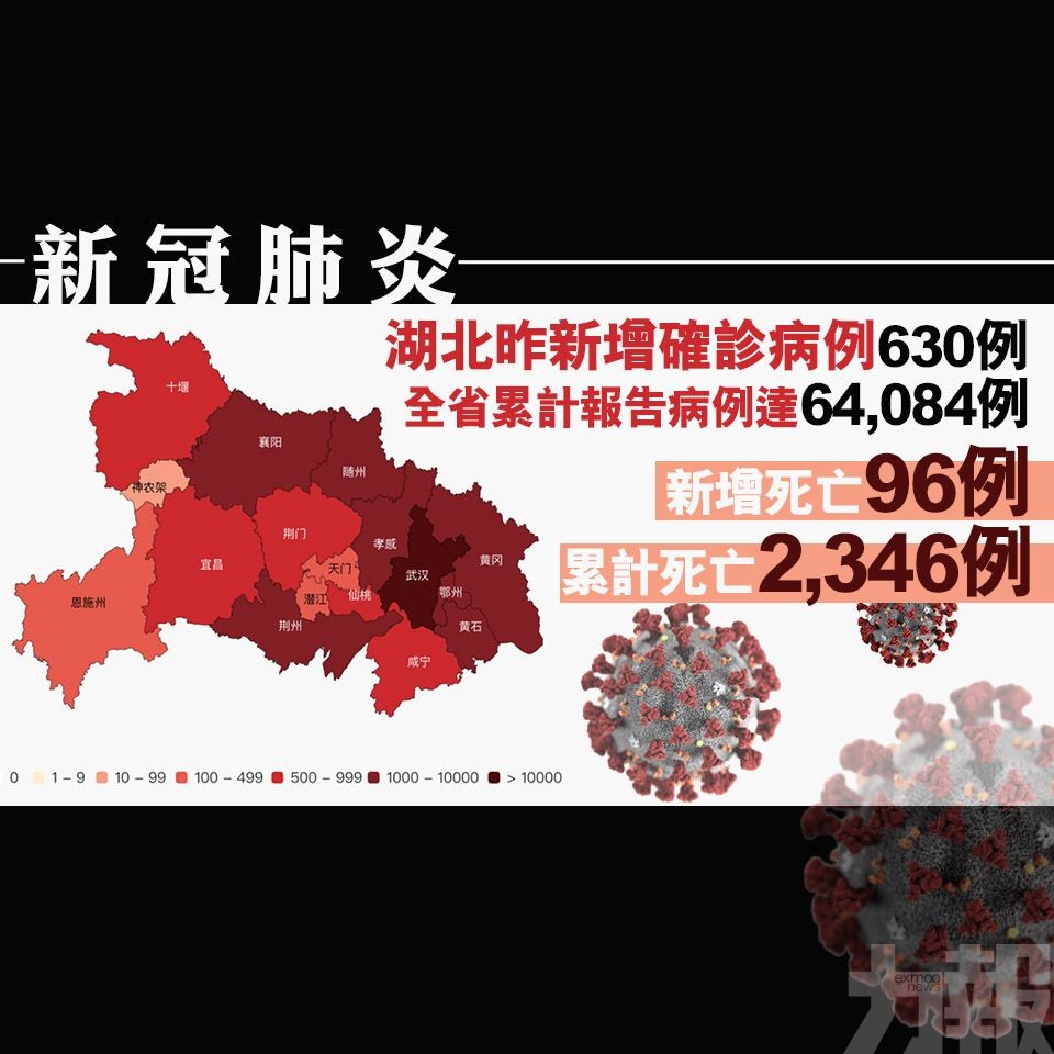 全省累計報告病例達64,084例