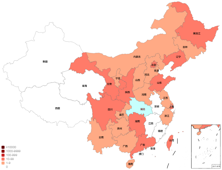 內地新冠肺炎累計確診80,813例 治癒64,111