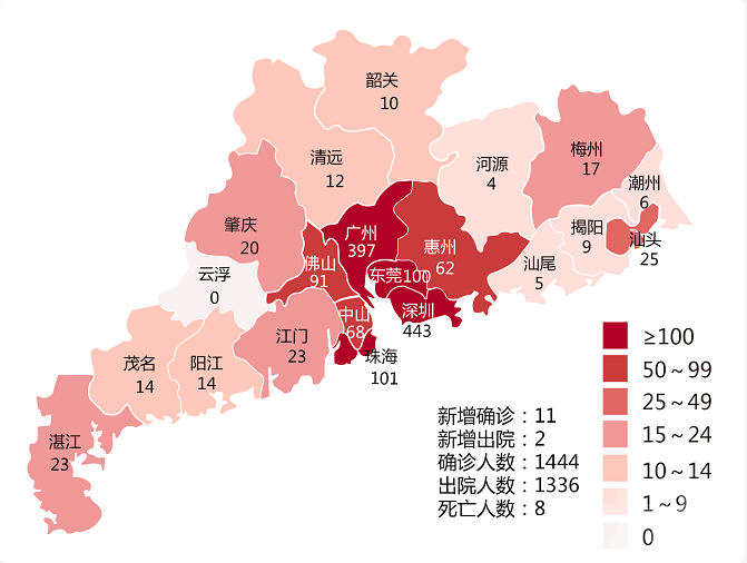 廣東​再增11例境外輸入病例 廣州佔9例