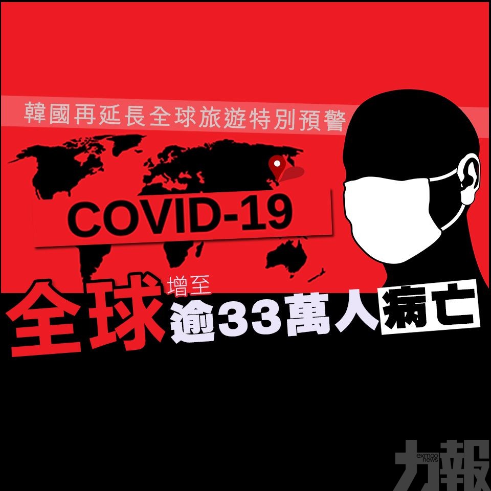 全球增至逾33萬人染新冠亡