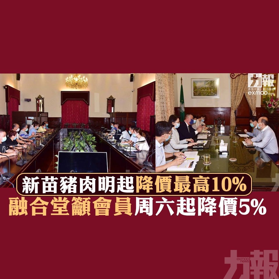 融合堂籲會員周六起降價5%