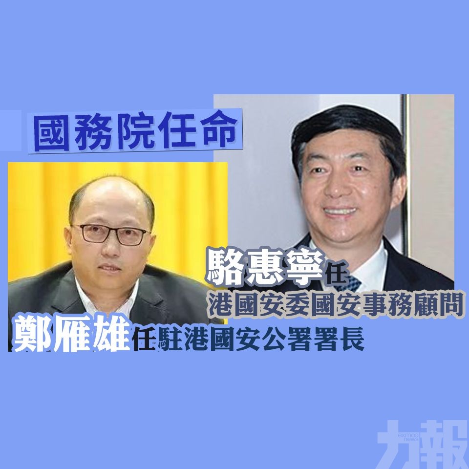 駱惠寧任港國安委國安事務顧問