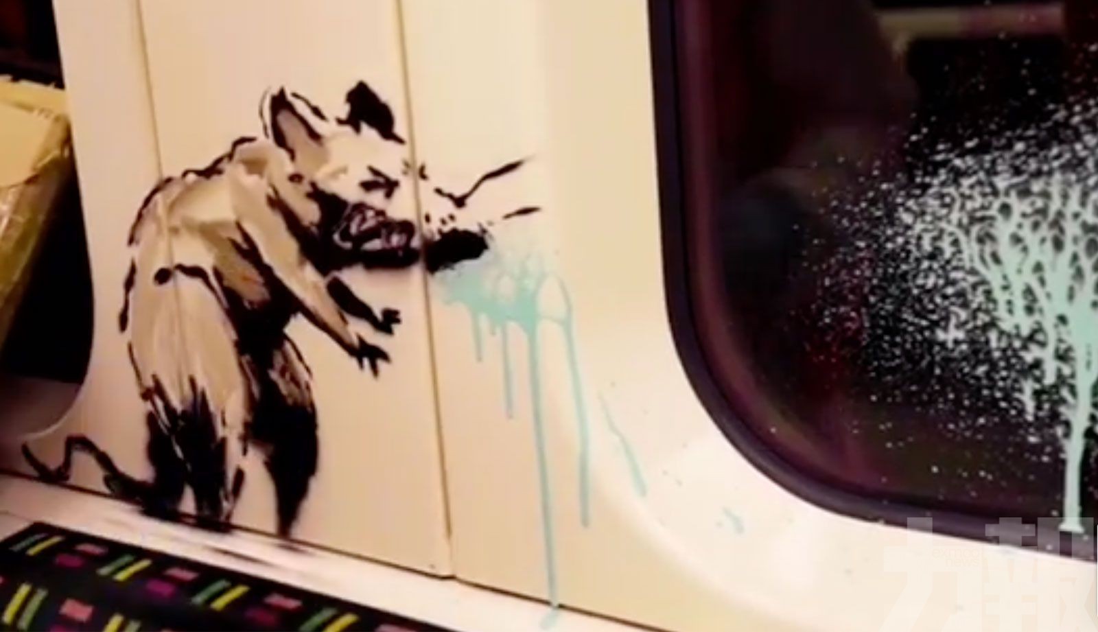 班克西潛入倫敦地鐵塗鴉