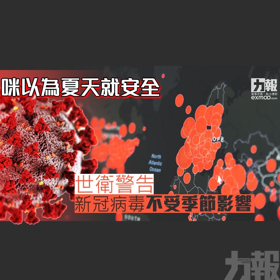 世衛警告新冠病毒不受季節影響