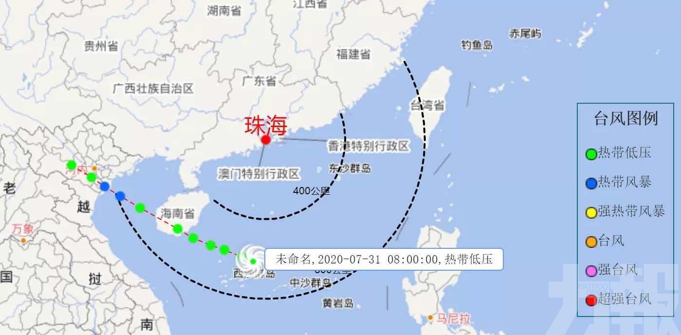 珠海發颱風藍色預警 香港考慮今晚掛3號風球