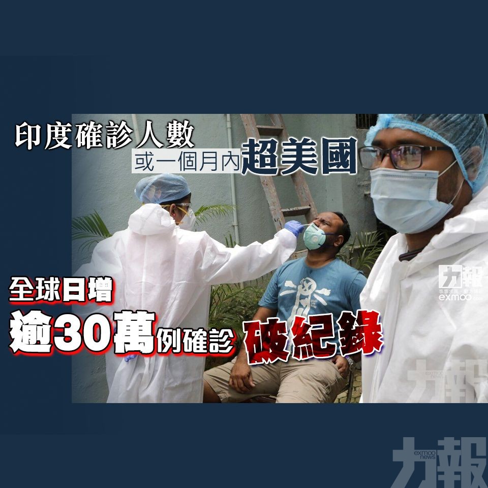 全球日增逾30萬例確診破紀錄