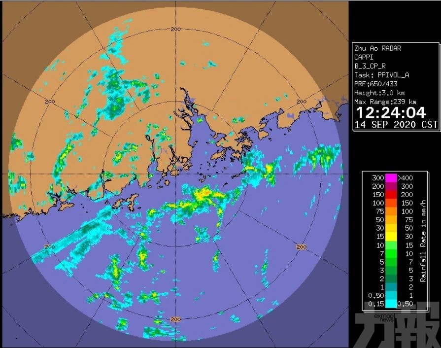 未來2小時將有雷雨影響珠江三角洲