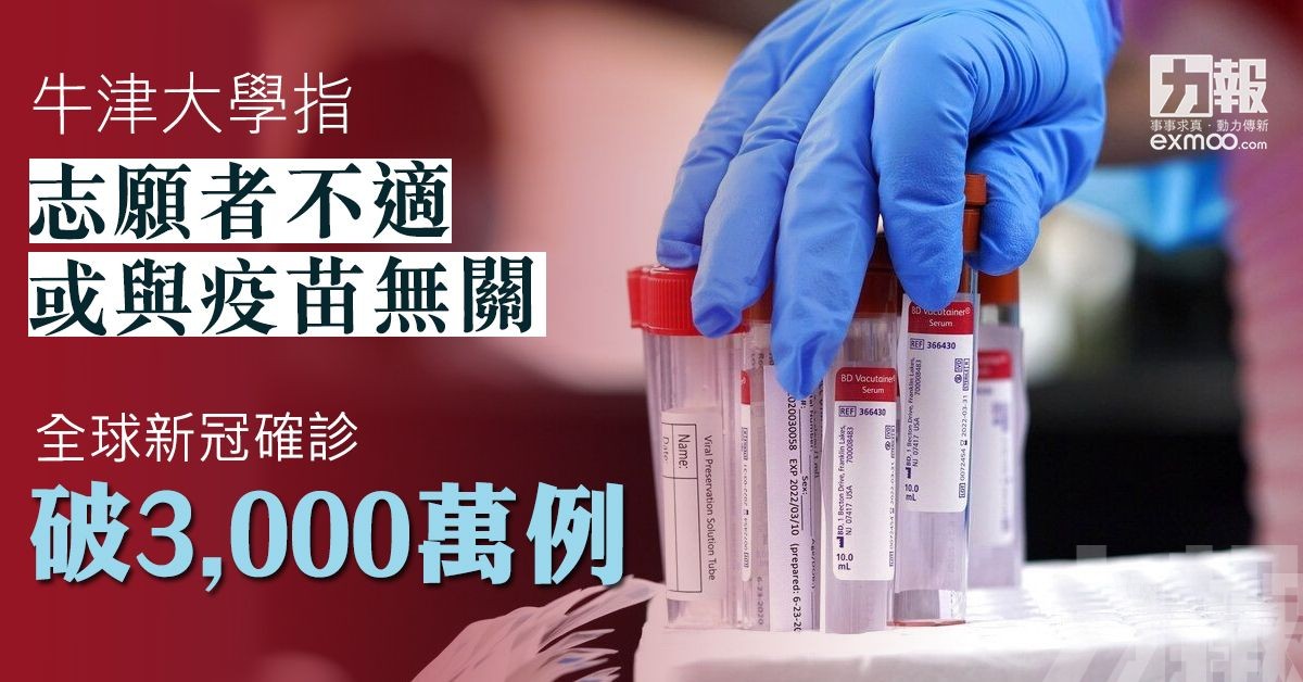全球新冠確診破3,000萬例