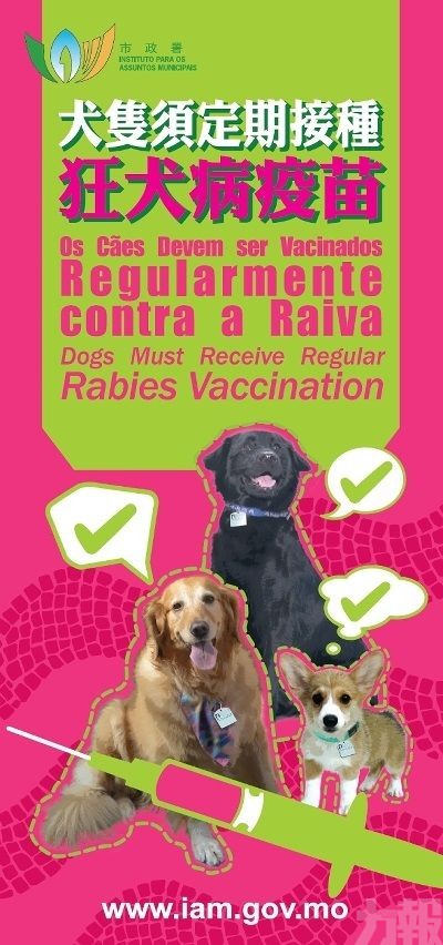 市政署籲飼主定期為犬隻注射疫苗