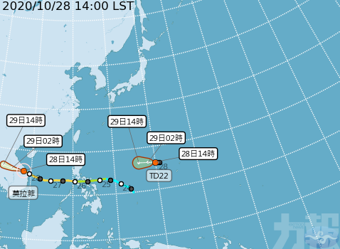 菲以東熱帶低壓料今日生成新颱風