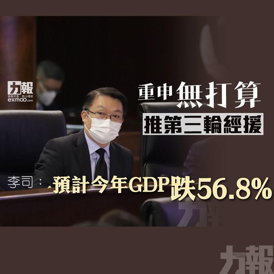 李司：預計今年GDP跌56.8%