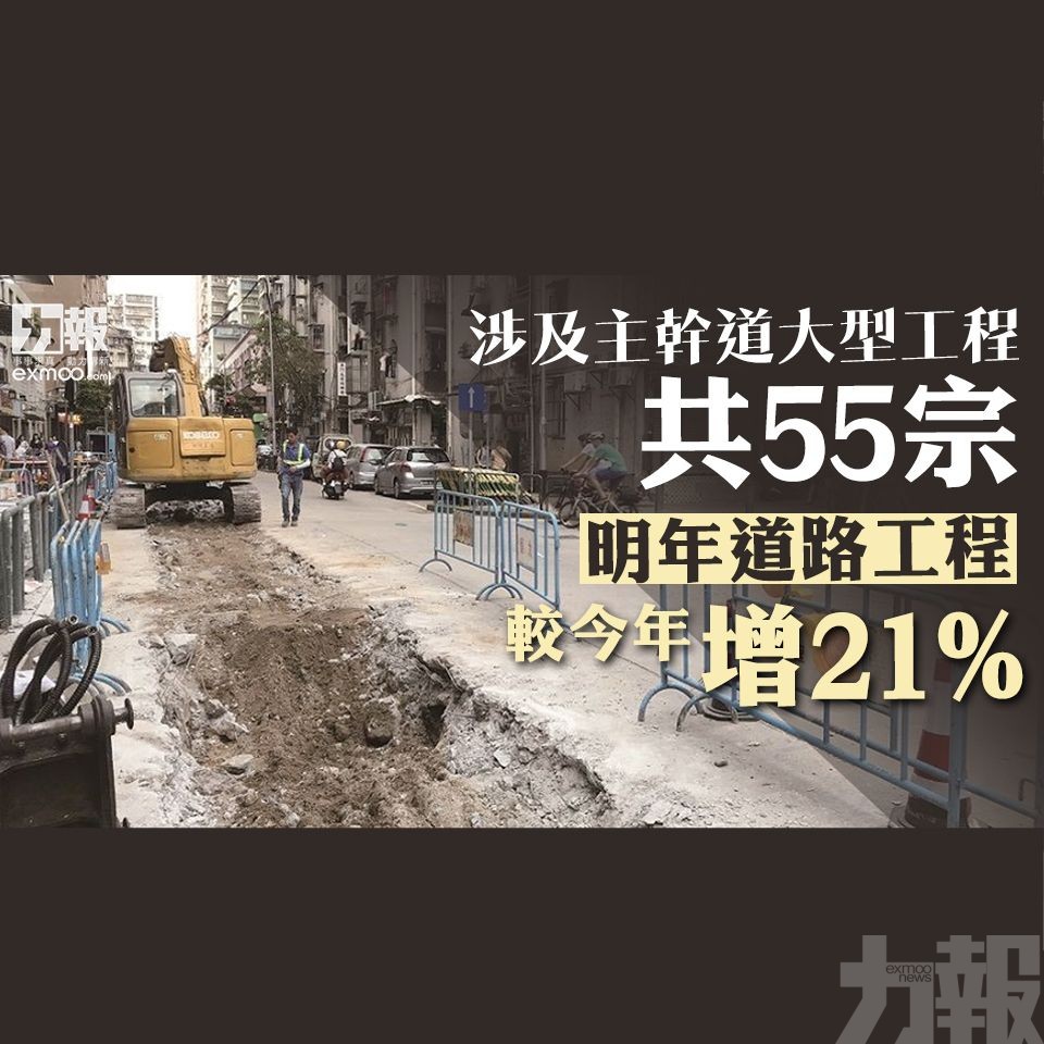 明年道路工程較今年增21%