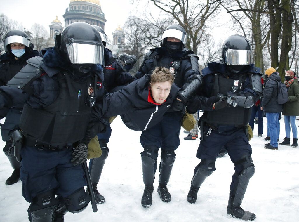 俄羅斯爆發示威要求釋放納瓦爾尼
