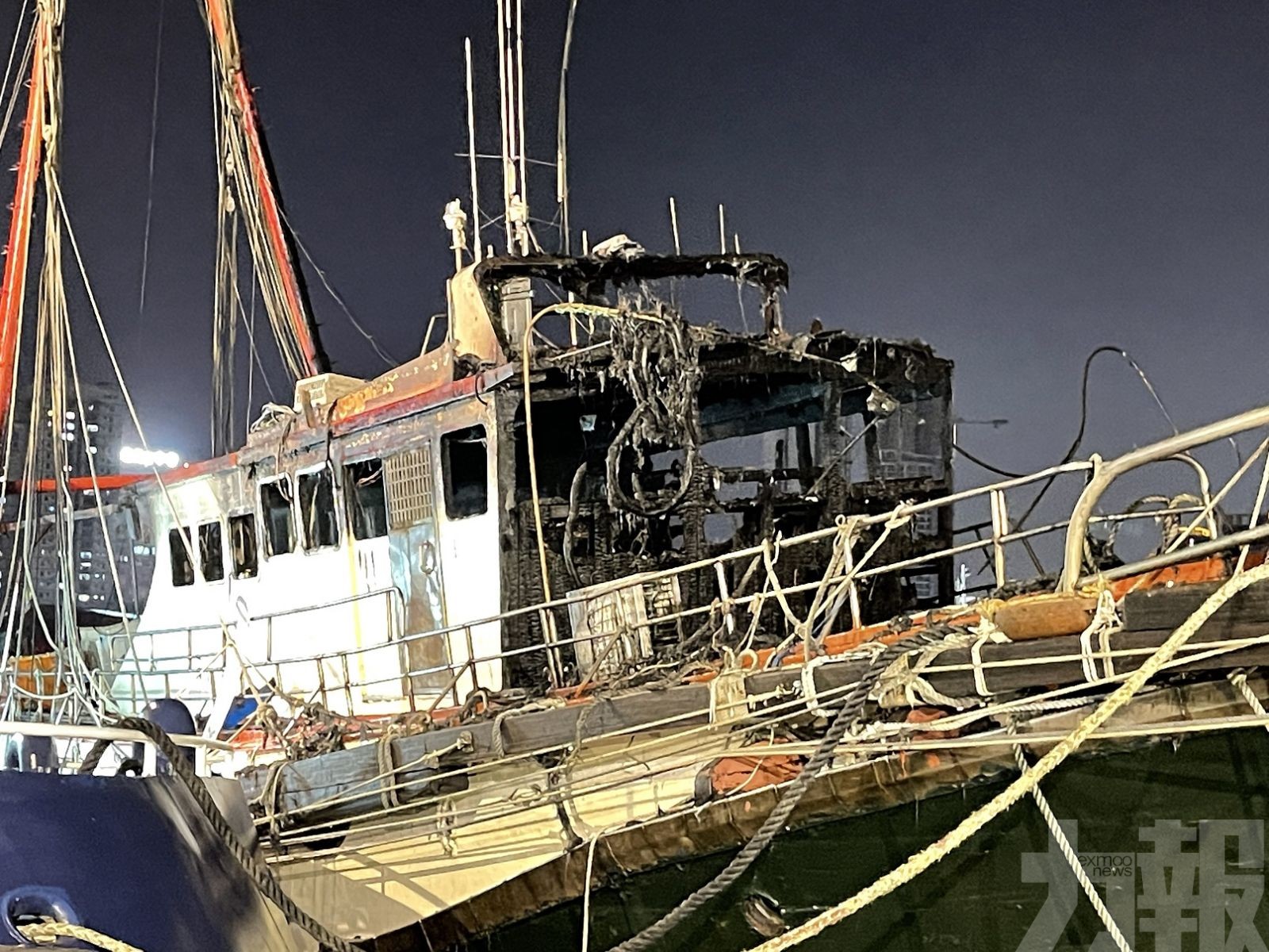 三艘船被波及 未發現有傷者