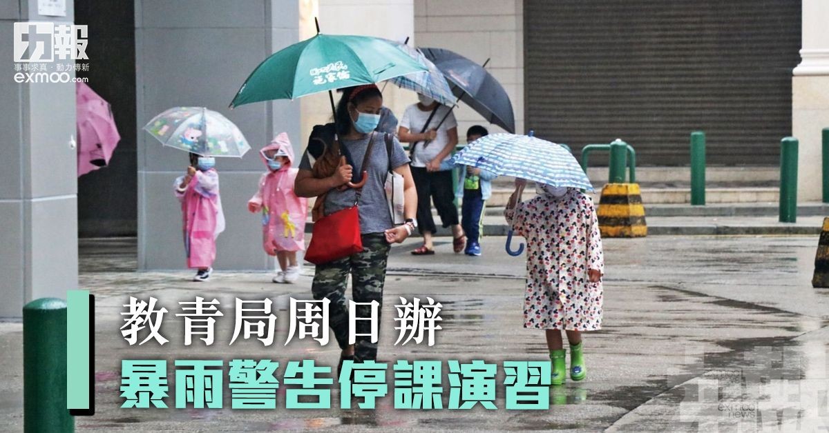 ​教青局周日辦暴雨警告停課演習