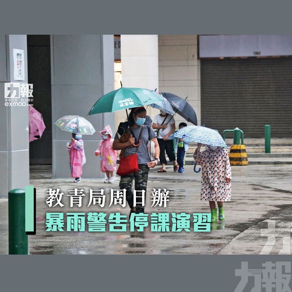 ​教青局周日辦暴雨警告停課演習