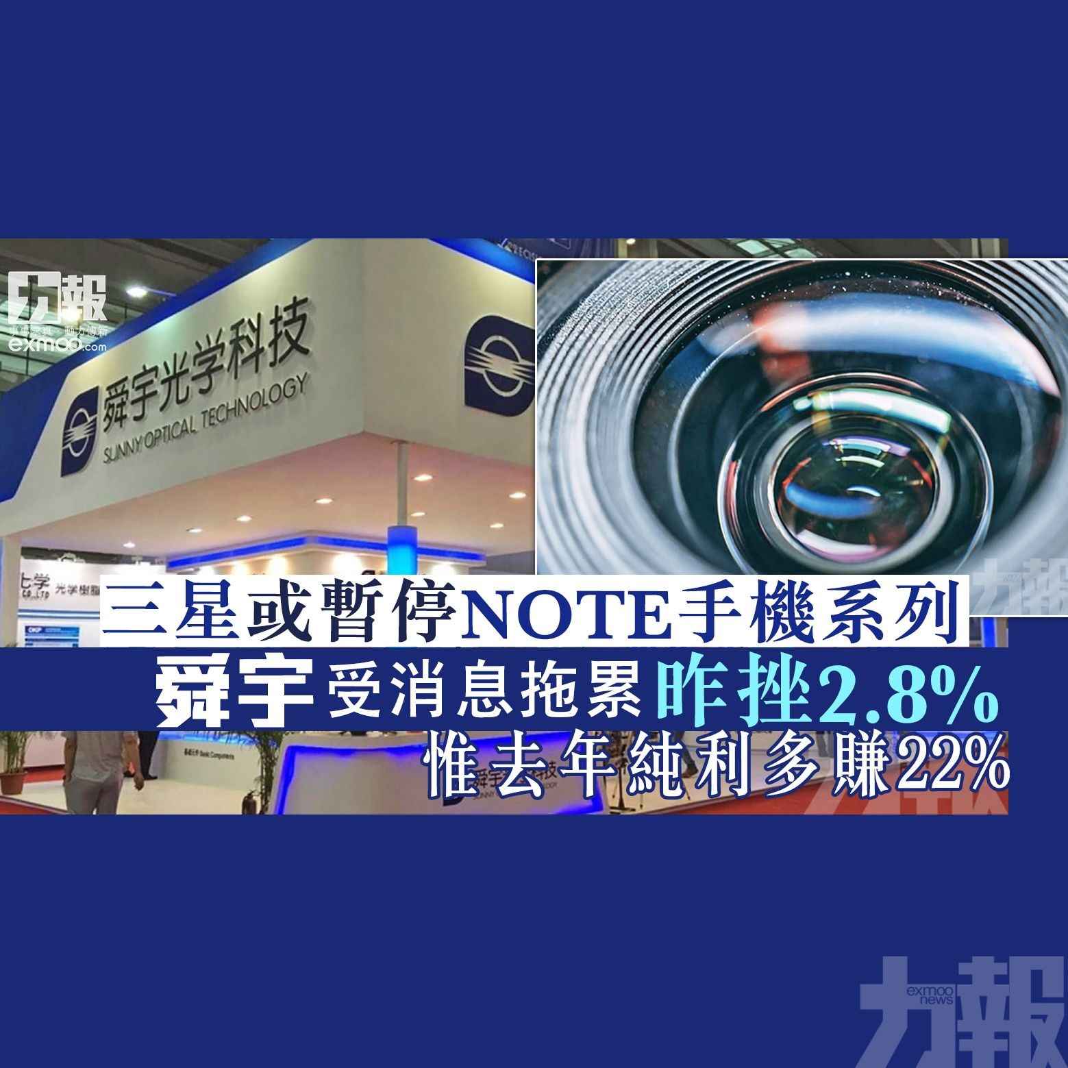 舜宇受消息拖累 昨挫2.8% 惟去年純利多賺22%