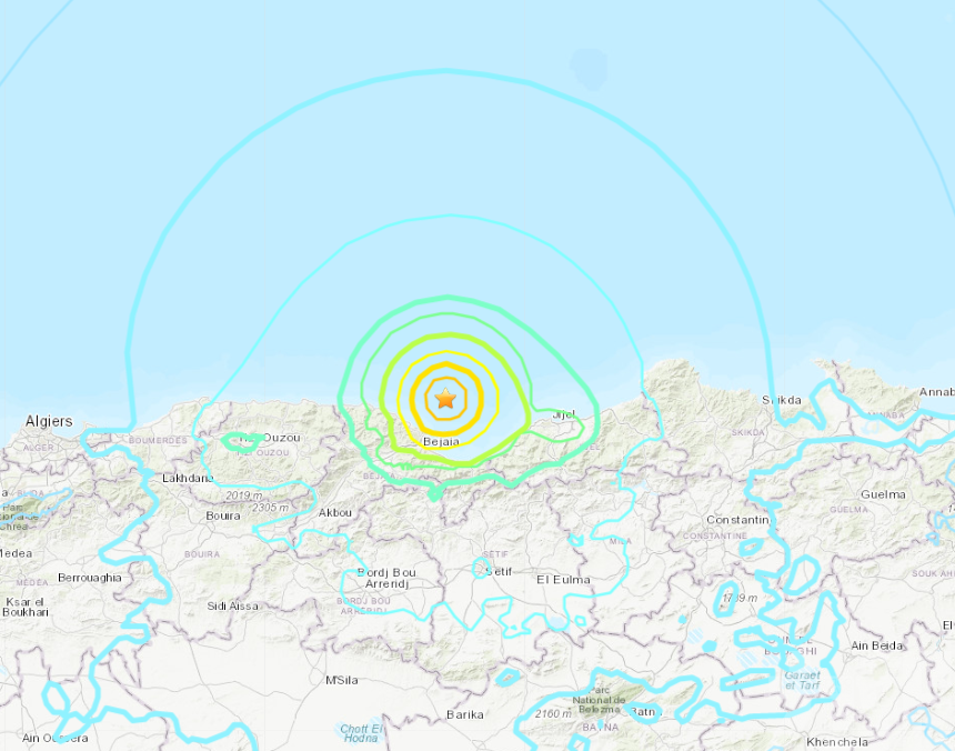 阿爾及利亞北部海域5.8級地震