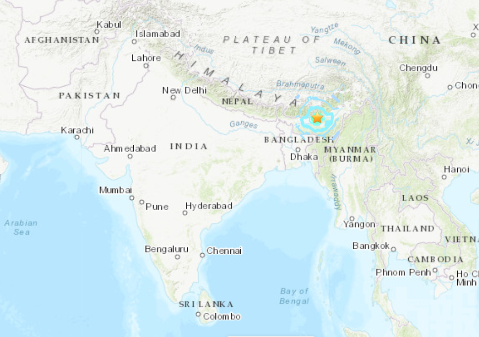 ​印度東北部發生6.2級地震