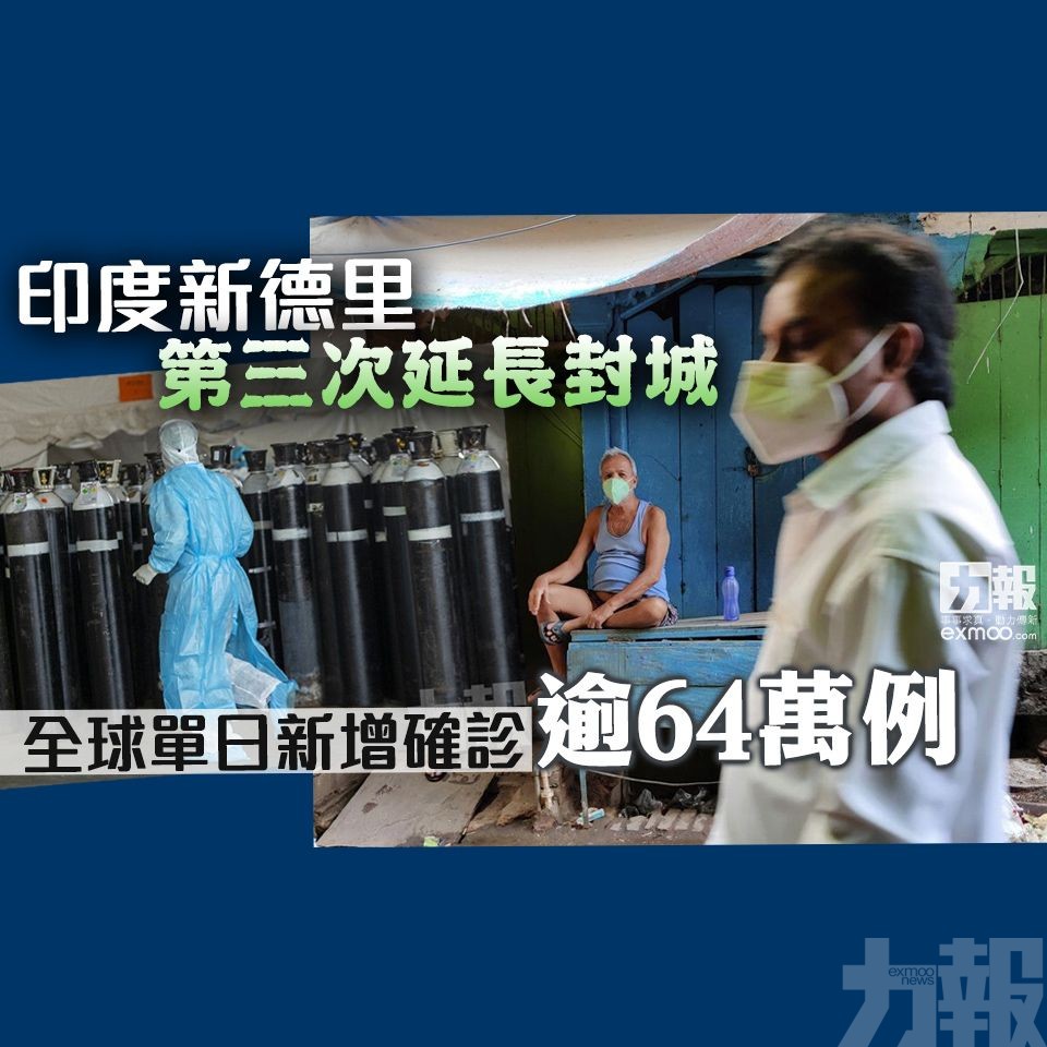 全球單日新增確診逾64萬例