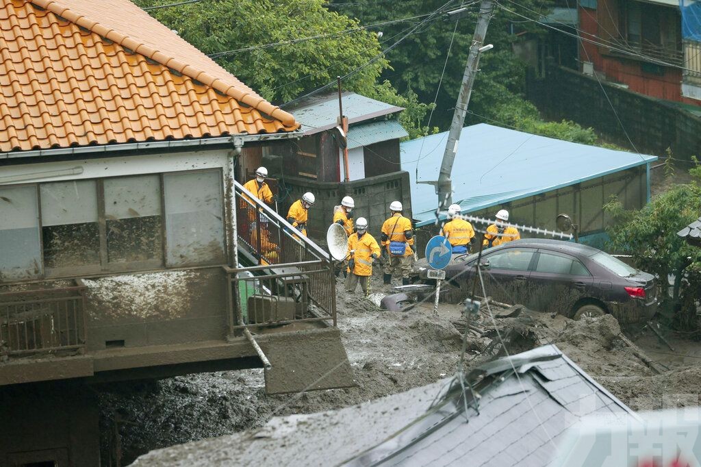 日本靜岡縣山泥傾瀉2死20失蹤