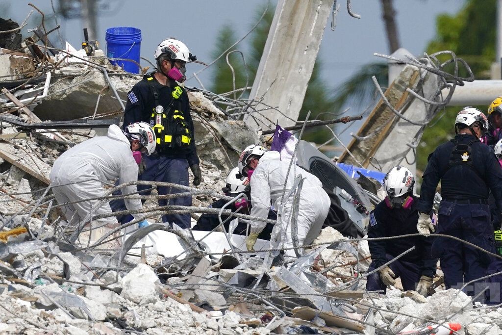 佛州倒塌大樓增至28死 117人仍失蹤