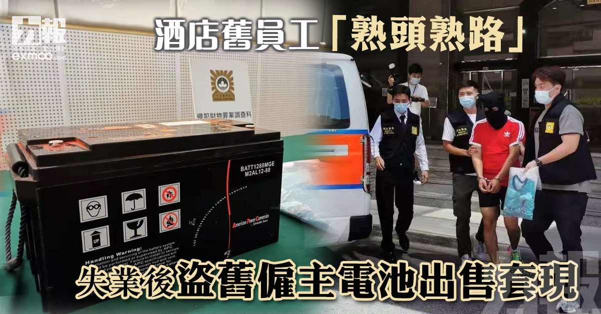 失業後盜舊僱主電池出售套現
